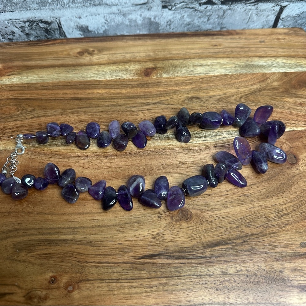 EUC Barse Purple Beaded 925 Sterling Silver Necklace - Picture 7 of 15